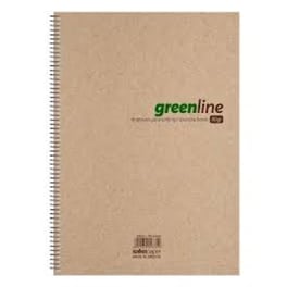 Τετράδιο Σπιράλ Salko Greenline Ριγέ 3Θ 21x29