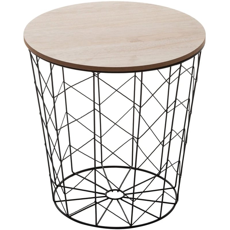 ARIA TRADE Τραπεζάκι Σαλονιού Aria Trade από Ξύλο 39.5x41x38 cm - Καφέ/Μαύρο