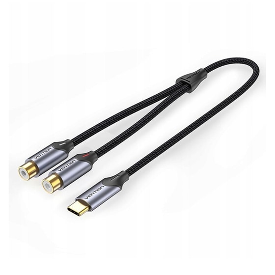 VENTION Καλώδιο Ήχου BGVHG 1x USB-C Male σε 2x RCA Female 1.50 m Μαύρο image 0