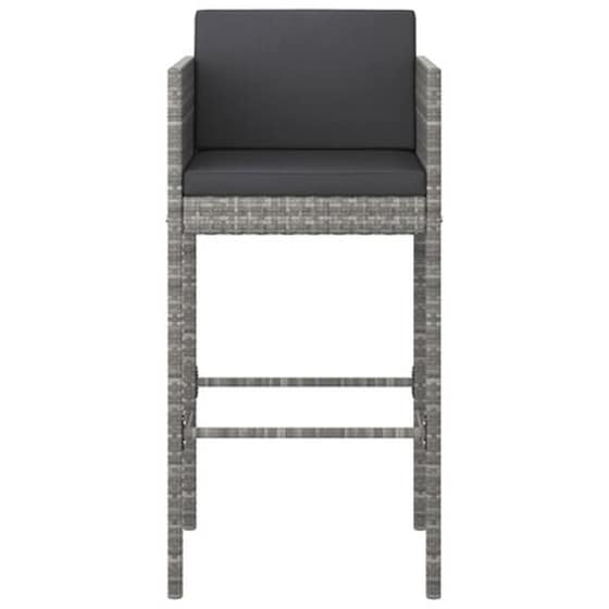 Vidaxl Σετ Επίπλων Μπαρ Κήπου 3 Τεμ. Γκρι Συνθετικό Ρατάν Με Μαξιλάρια image 4