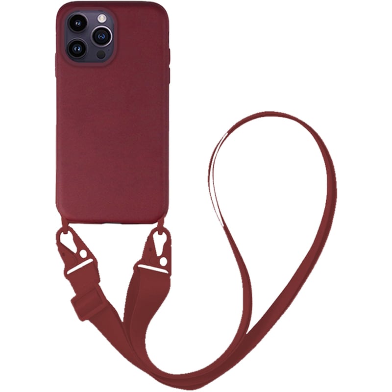 Θήκη Apple iPhone 14 Pro Max - My Colors CarryHang Strap - Μπορντώ