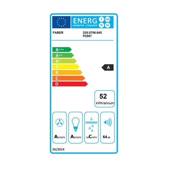 FABER MODULAR F60 BK 60 cm Μαύρο Απορροφητήρας Καμινάδα - Τζάκι image 4