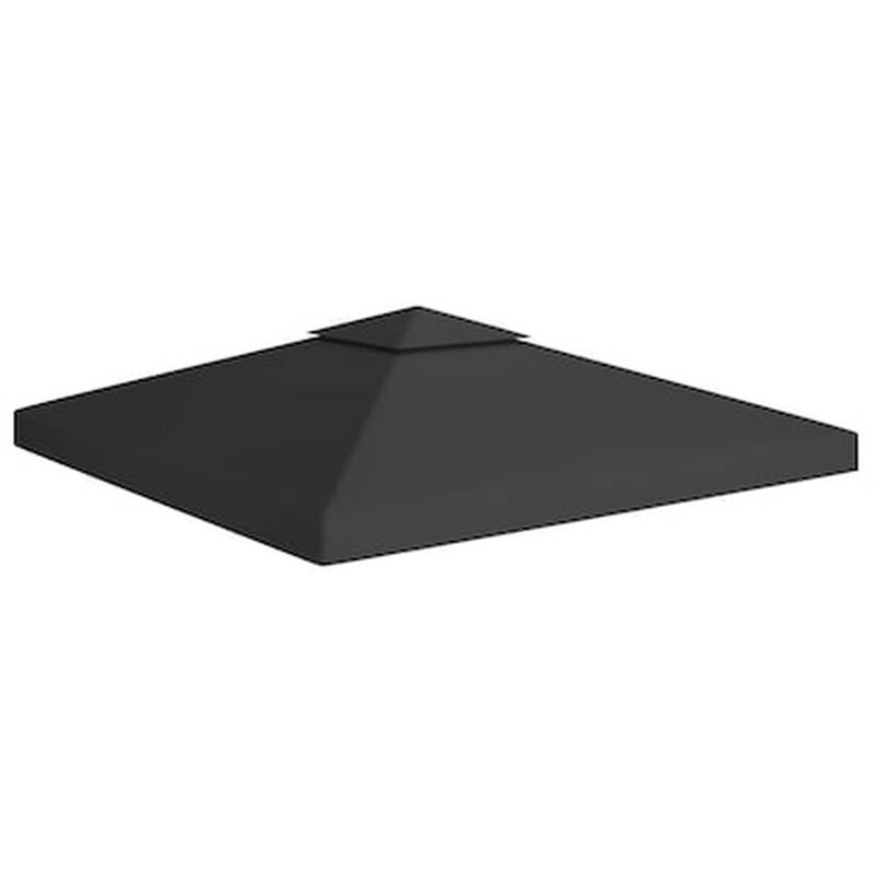 Vidaxl Κάλυμμα Για Κιόσκι 2 Επιπέδων Μαύρο 3 X 3 Μ. 310 Γρ./μ²