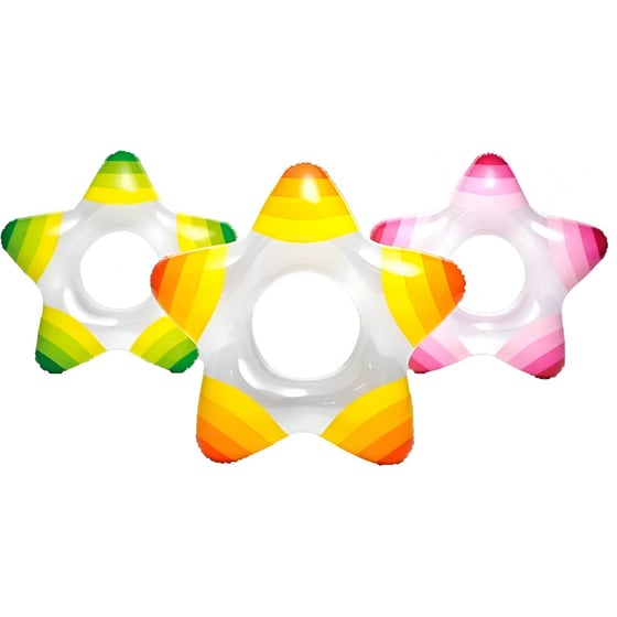 Παιδικό Σωσίβιο Intex Αστέρι 74 cm - Πορτοκαλί/Πράσινο/Ροζ image 0