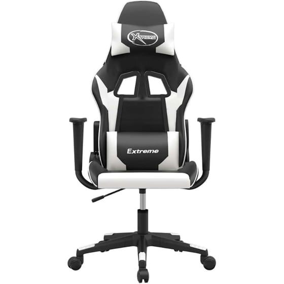 Καρέκλα Gaming VIDAXL 345450 με Ρυθμιζόμενα Μπράτσα από Τεχνητό Δέρμα - Μαύρο image 1