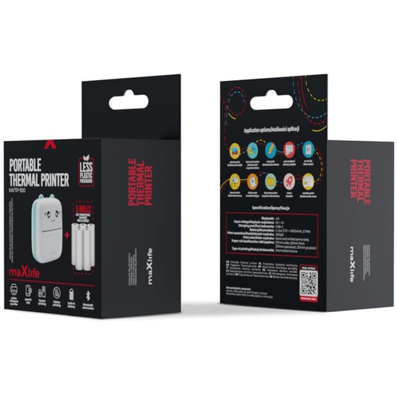 Maxlife MXTP-100 Θερμικός Εκτυπωτής - Blue image 3