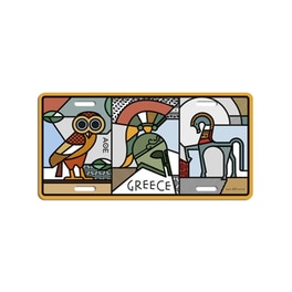 Πινακίδα Αλουμινίου Ancient Greece Owl Helmet