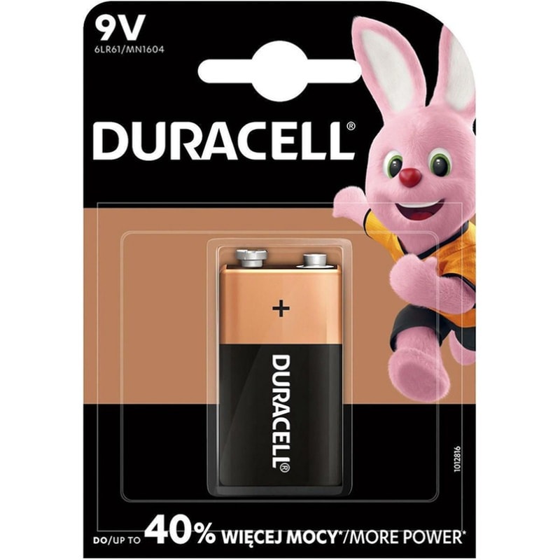 Duracell Plus Αλκαλική Μπαταρία 9V 1τμχ (40% More Power) (D6LR61)(DURD6LR61)