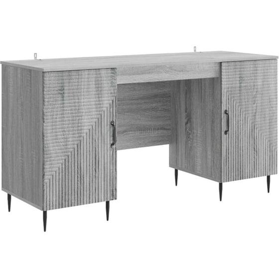 Γραφείο VidaXL από Επεξεργασμένο Ξύλο 142,5x50x75 cm - Γκρι Sonoma image 0