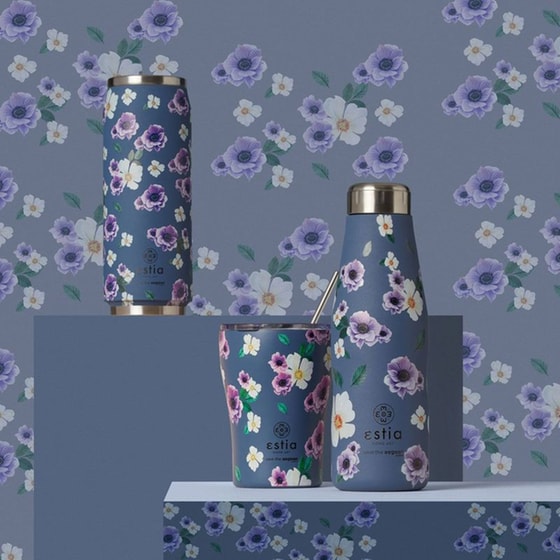 Θερμός Estia Home Art Save The Aegean Garden Blue 500 ml image 5