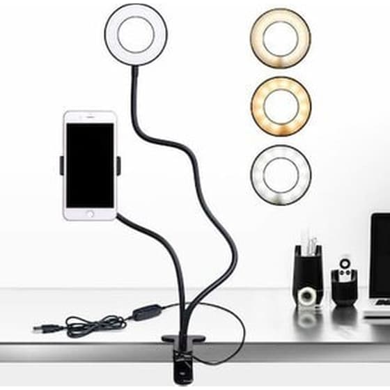 Βάση Κινητού Με Selfie Stick And Ring Light Ιδανικό Για Makeup Artists, Live Stream Κτλπ. image 0