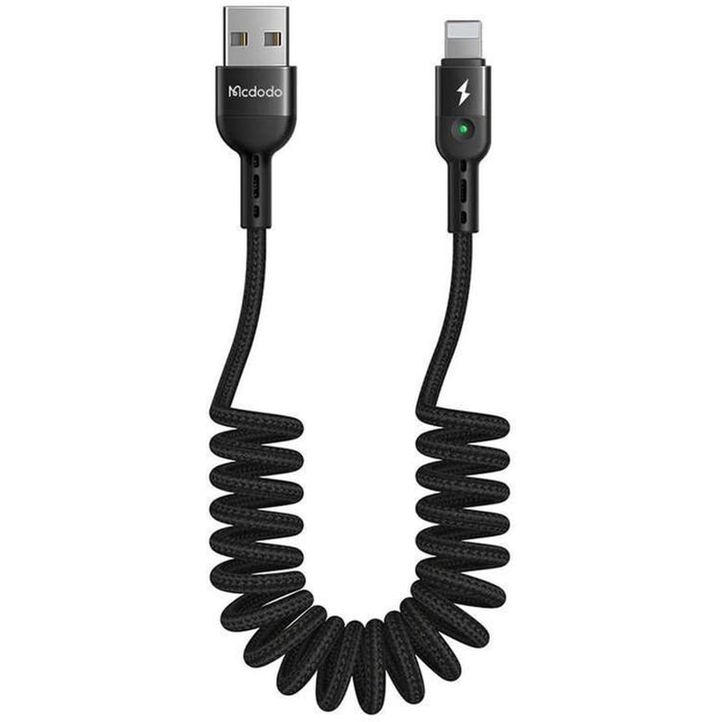 MCDODO Mcdodo Ca-6410 USB To Lightning Cable Spring 1.8m - Μαύρο