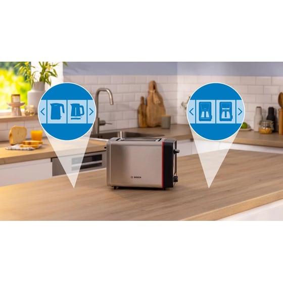 Φρυγανιέρα BOSCH Compact MyMoment Stainless steel TAT6M420 2 Θέσεων 970 W Ασημί image 2