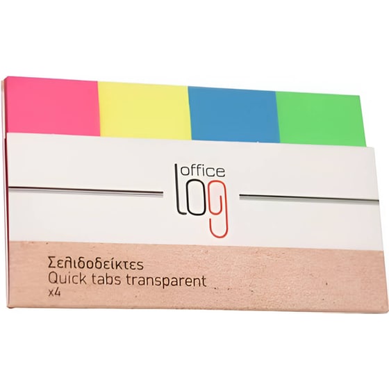 Αυτοκόλλητοι Σελιδοδείκτες Office Log Quick Tabs 20x50 mm (200 Φύλλων - 1 Τεμάχιο) image 1