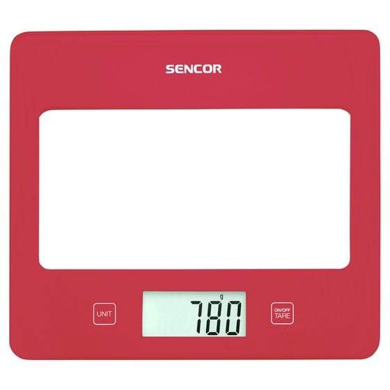 SENCOR RED 1gr/5kg Ψηφιακή Ζυγαριά Κουζίνας image 0