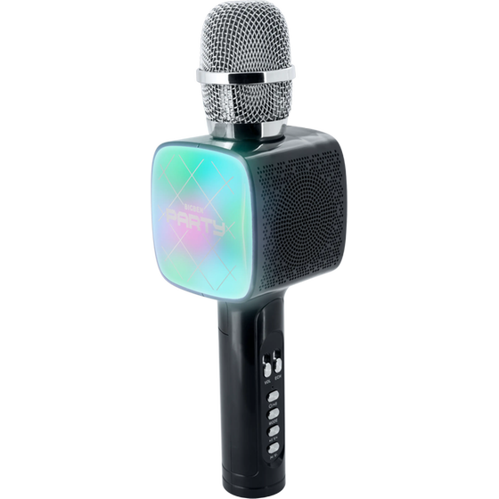 Μικρόφωνο Karaoke Bigben PARTYBTMIC2BK με εφέ φωτισμού 15W - Black image 3