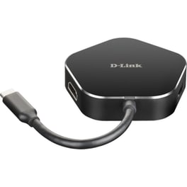 D-Link DUB-M420 USB Hub 4 σε 1 USB-C - Μαύρο