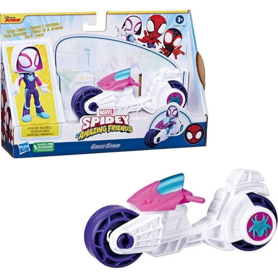 Hasbro Marvel Spidey & His Amazing Friends - Motorcycle 1Τμχ - Τυχαία Επιλογή Σχεδίου (F6777) image 3