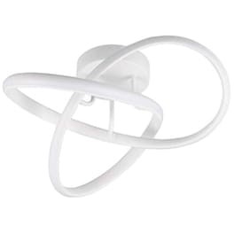 Trio Lighting Πλαφονιέρα Οροφής 40εκ. Λευκή με Ενσωματωμένο LED