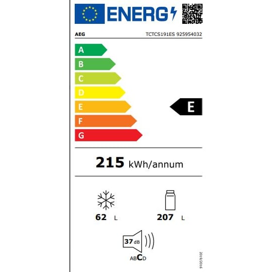 AEG TCTCS191ES 269 Lt Εντοιχιζόμενος Ψυγειοκαταψύκτης image 6