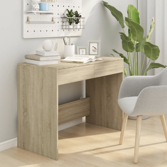 Γραφείο VidaXL από Επεξεργασμένο Ξύλο 101x50x76,5 cm - Sonoma Δρυς image 1