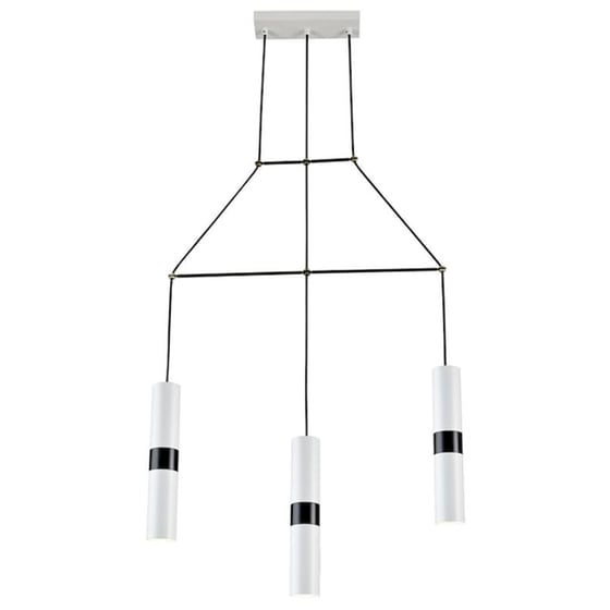 Φωτιστικό Οροφής Τρίφωτο Aca Da Vinci Hm853p66wh Μεταλλικό - Λευκό/Μαύρο image 0