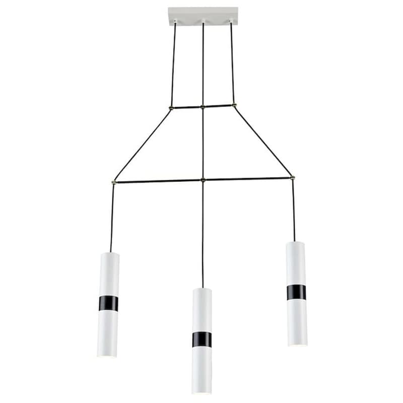 Φωτιστικό Οροφής Τρίφωτο Aca Da Vinci Hm853p66wh Μεταλλικό - Λευκό/Μαύρο