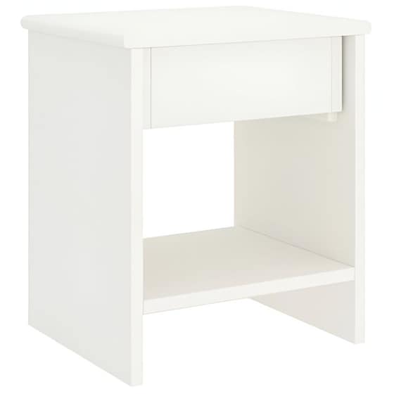 Κομοδίνο Vidaxl Από Μασίφ Ξύλο Πεύκου 35x30x40 cm - Λευκό image 3