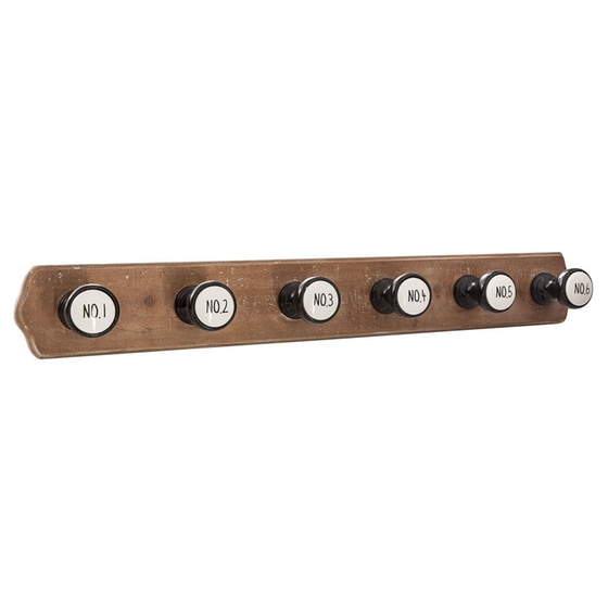 Κρεμάστρα Τοίχου Spitishop A-s Hooks 158141 από MDF 66.3x8.5x9cm - Καφέ image 0