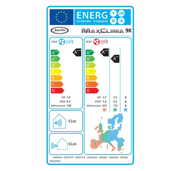 JURO-PRO MaxClima White 9.000 BTU A+++/A+++ με WiFi Κλιματιστικό Inverter image 4