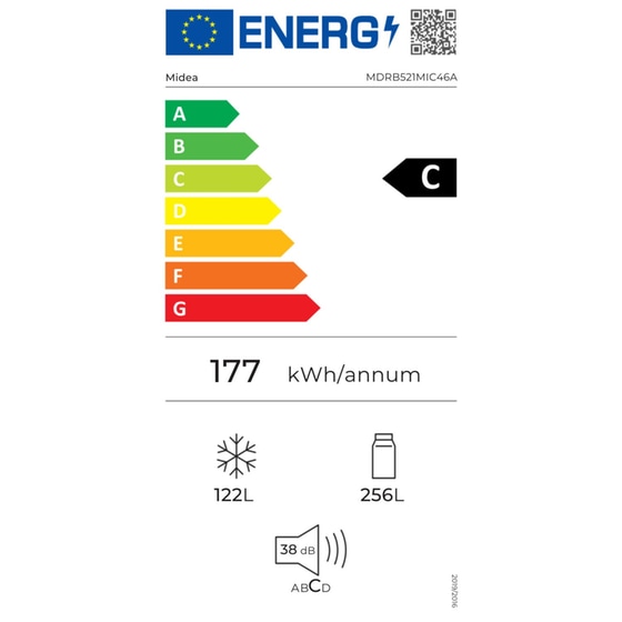 MIDEA MDRB521MIC46A Total No Frost 368 Lt Inox Ψυγειοκαταψύκτης image 5
