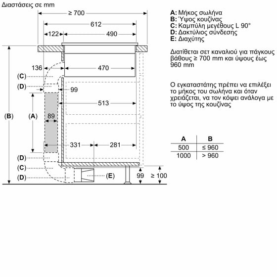 BOSCH PVQ711H26E 70 cm Μαύρο Εστία Επαγωγική Αυτόνομη με Ενσωματωμένο Απορροφητήρα image 16