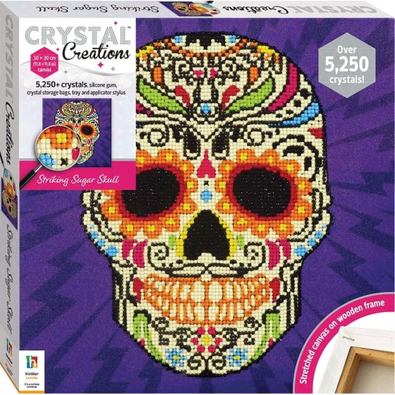 Hinkler Crystal Creations Canvas: Striking Sugar Skull (CC-23) image 0