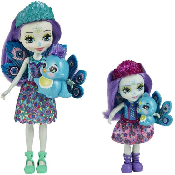 Κούκλα Mattel Enchantimals - Patter Peacock και Flap image 1