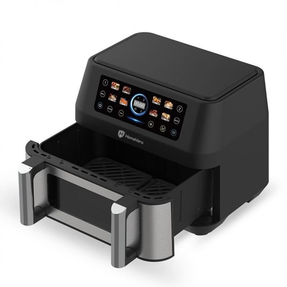 HOMEVERO HV-AF9CD με Αποσπώμενο Κάδο 2460 W 9 L Μαύρο/Ασημί Φριτέζα Αέρος image 2