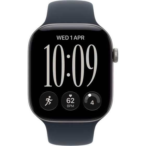 Apple Watch Series 12 GPS + Cellular 46mm Space Grey Aluminium Case with Navy Blue Sport Band - S/M image 1