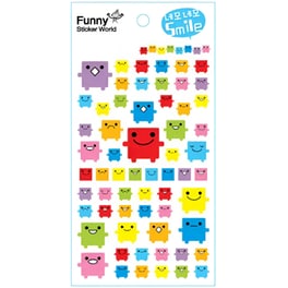 Αυτοκόλλητα Funny Stickers Square Smile