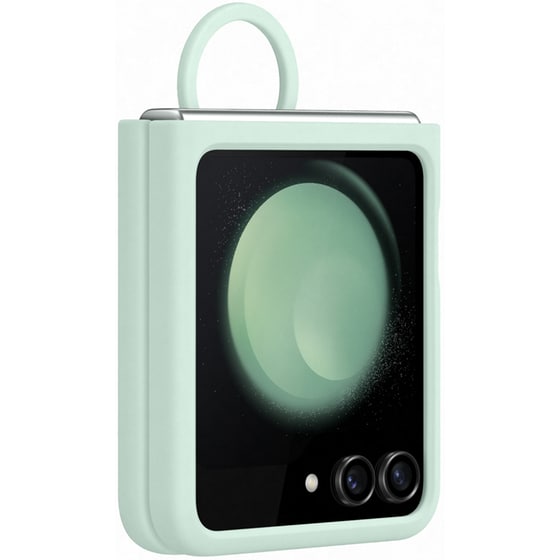 Θήκη Samsung Galaxy Z Flip5 - Samsung Silicon Case with Ring - Mint image 1