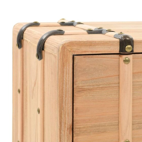Κομοδίνο Vidaxl Από Μασίφ Ξύλο Ελάτης 50x35x57 cm - Φυσικό image 4