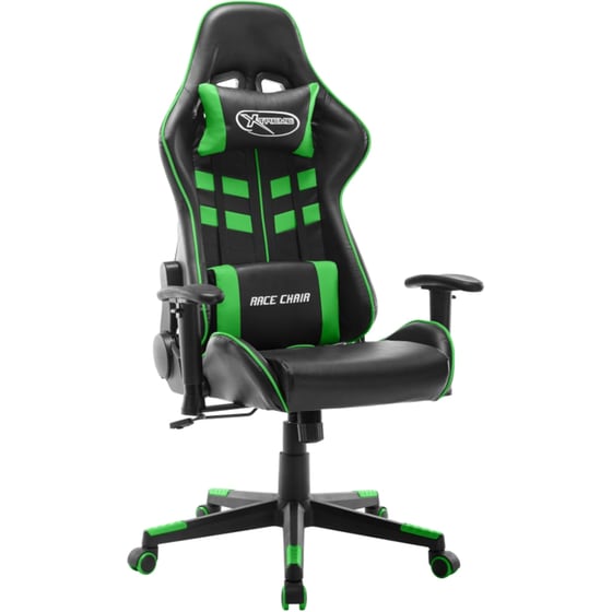 Καρέκλα Gaming VidaXL από Τεχνητό Δέρμα - Μαύρη/Πράσινη image 0