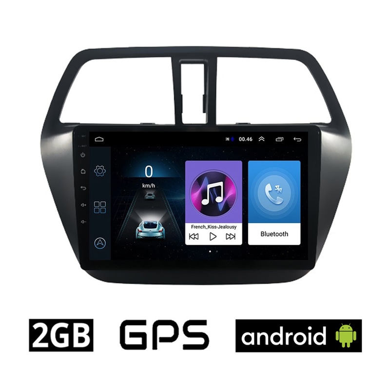 Ηχοσύστημα ΟΕΜ με Οθόνη Αφής 9 Android, GPS, Wi-Fi, Bluetooth - 2GB/16GB για SUZUKI SX4 S-CROSS (μετά το 2014) - Μαύρο