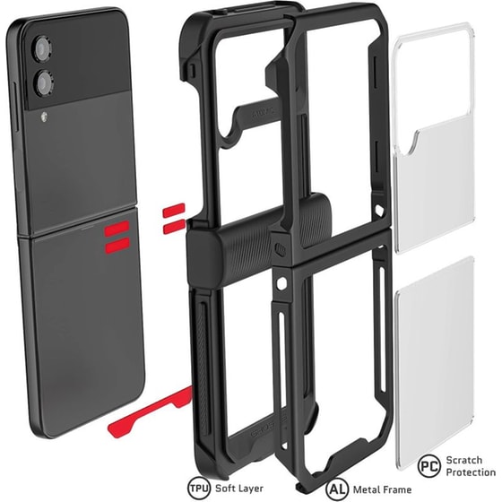 Θήκη Samsung Galaxy Z Flip4 - Ghostek Atomic Slim 4 - Black image 1
