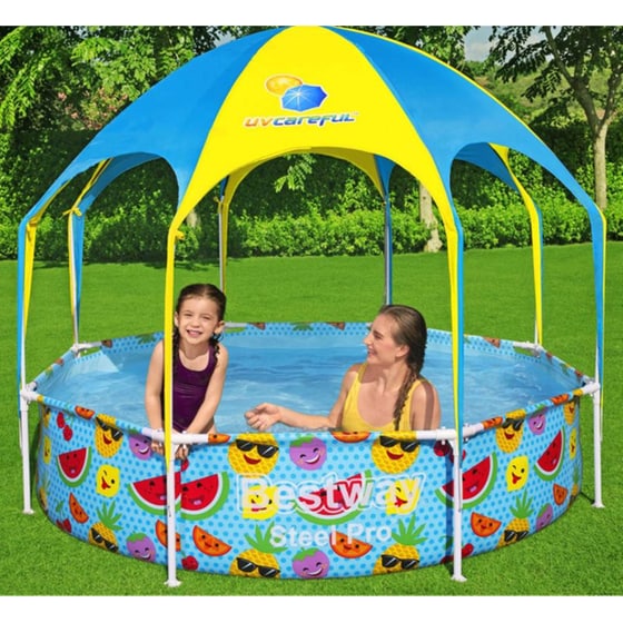 Παιδική Πισίνα Εδάφους Bestway Steel Pro UV Careful 1688 Lt image 1