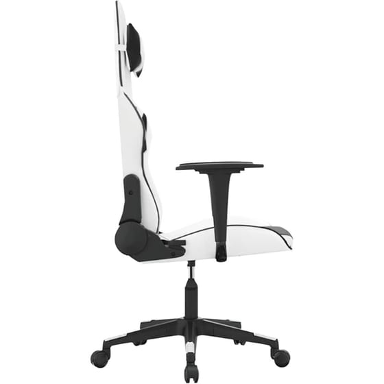 Καρέκλα Gaming VIDAXL 345455 με Ρυθμιζόμενα Μπράτσα από Τεχνητό Δέρμα - Λευκό / Μαύρο image 2