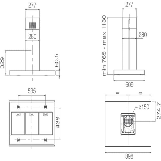ELICA JOY ISLAND WHIX/A/90 90 cm Λευκό Απορροφητήρας Νησίδα image 4