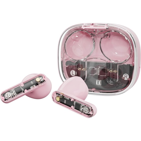 Ακουστικά Bluetooth Streetz T150 - Transparent Pink image 3