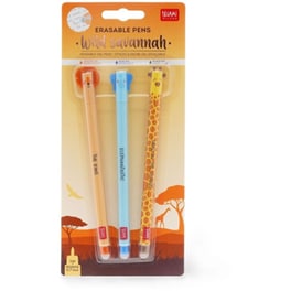 Σετ Στυλό Legami Erasable Wild Savannah Lion, Elephant And Giraffe (3 Τεμάχια)