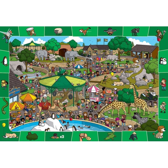 Παζλ Eurographics Spot & Find: A Day in the Zoo (100 Κομμάτια) image 1