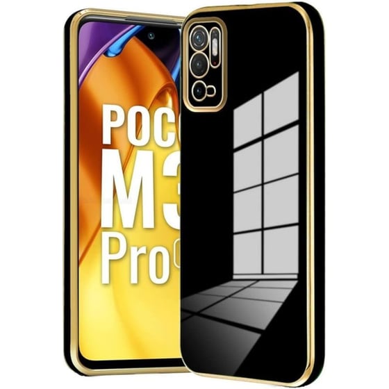 Θήκη Xiaomi Redmi Note 10 5G/Poco M3 Pro 5G - Bodycell Gold Plated - Μαύρο image 0