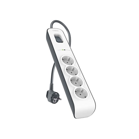 Πολύπριζο Ασφαλείας Belkin Surge Master BSV400VF2M 4 Θέσεων 2m - Λευκό image 1